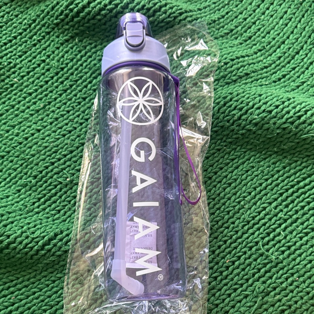 GAIAM Purple Water Bottle with Strap